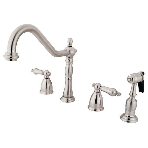 Widespread Kitchen Faucet, Brushed Nickel